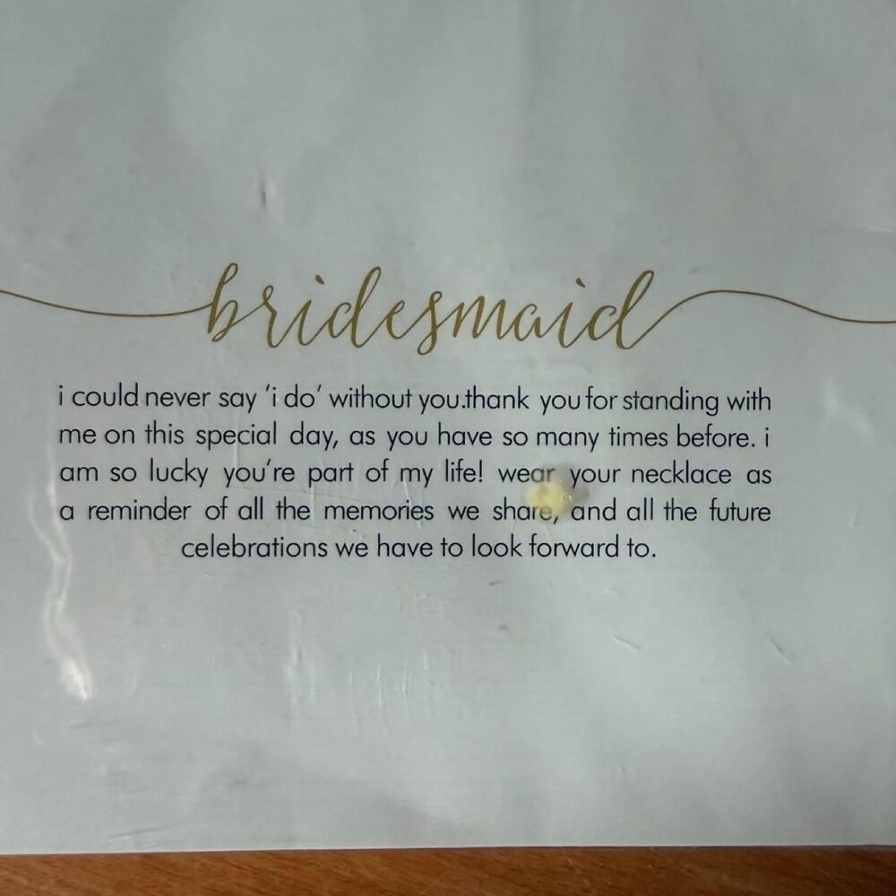 Bridesmaid Pearl Necklace Gold Chain Wedding Proposal Gift - Picture 2 of 3